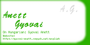 anett gyovai business card